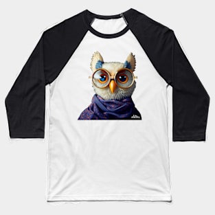 cute owl with glasses Baseball T-Shirt